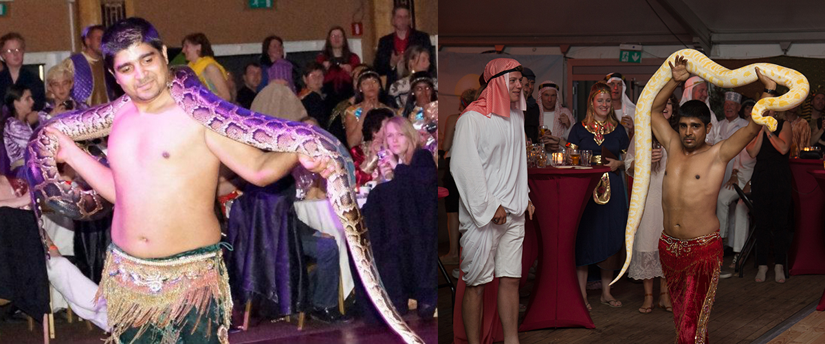 Danseres met slang Daniel